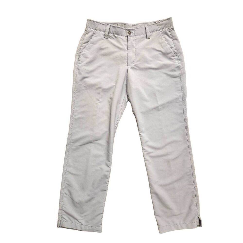 Under Armour men's 34x29* performance Golf pants embroidered logos mist Gray